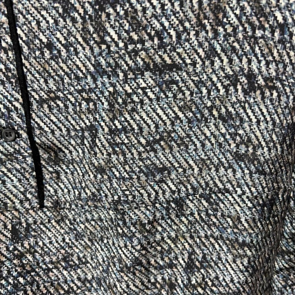 🌷Sale* A.L.C. 100% Silk Mini Dress Size Small Pajama Shirt Dress Gray Pattern - Picture 11 of 15